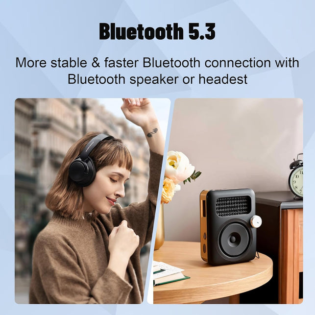 128GB MP3 Player with Bluetooth 5.3, Portable Digital Lossless Music Player with Built-In Speaker, 2.0 in Full Touch Screen, Hifi Sound, FM Radio, Voice Recorder, Earphones Included
