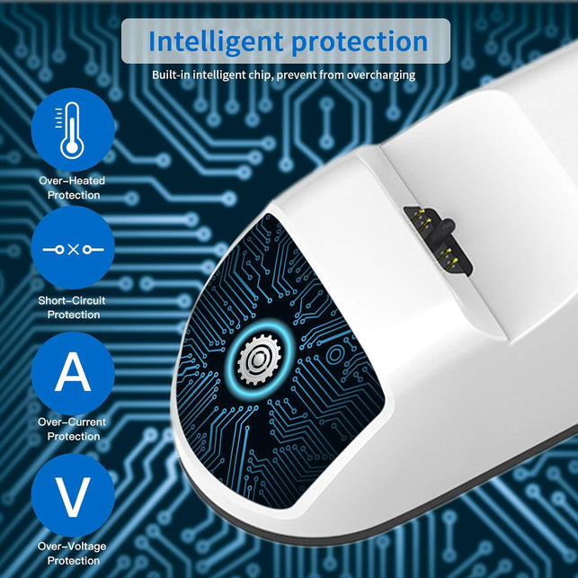 Nexigo Enhanced PS5 Controller Charger, Dual Charing Station with LED Indicator, High Speed, Fast Charging Dock for Playstation 5 Dualsense Controller, White