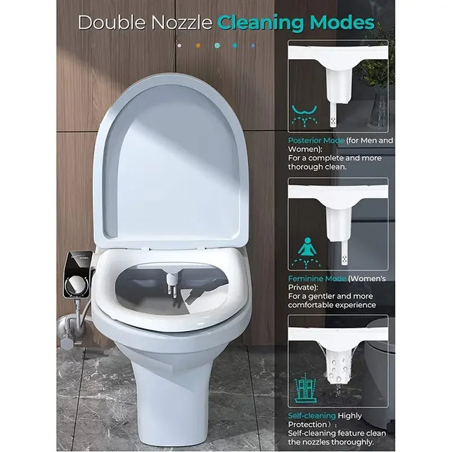 1 Set Portable Bidet for Women Self-Cleaning Toilet Attachment with Non-Electric Spray Washer Hygienic Bathroom Accessories