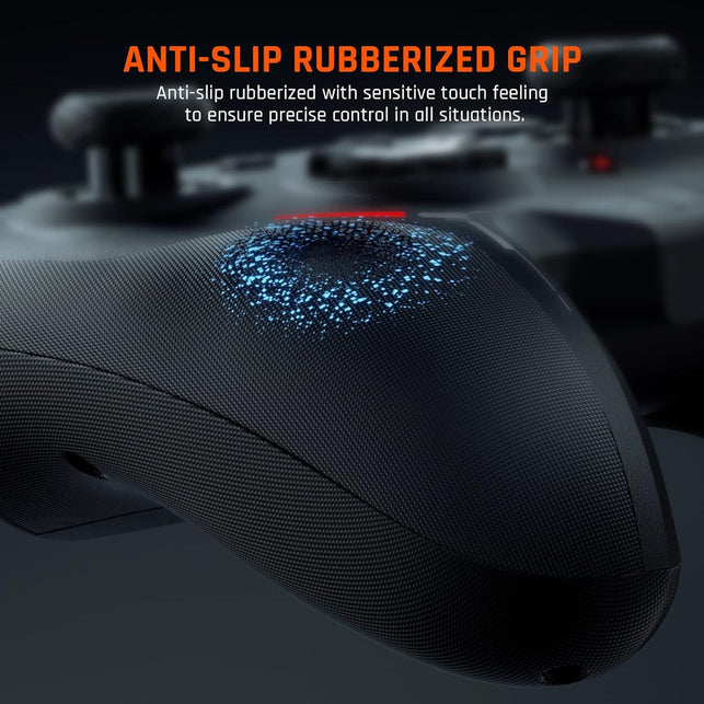 PC Gaming Controller, Wireless Controller with Custom Button, 6-Axis Gyro, Dual Shock, Macro, Turbo, Bluetooth Game Controller for Windows 10/Android/Ios/Pc
