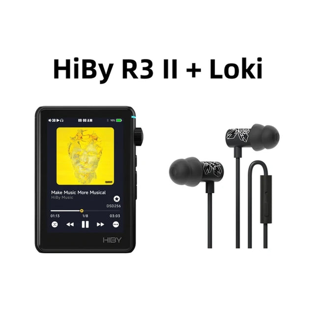 Hiby R3 II / R3 Gen 2 Bluetooth Wifi Music Player MP3 Hifi Audio Player MSEB MQA16X DSD 256 Web Radio USB Type C DAC Walkman