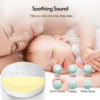 Baby White Noise Machine Kids Sleep Sound Player Night Light Timer Noise Player USB Rechargeable Timed Shutdown Sleep Machine