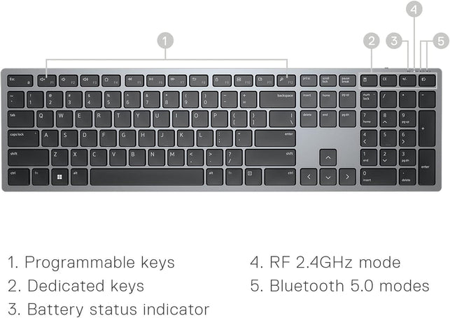 Dell Premier Multi-Device Wireless Bluetooth Keyboard and Mouse - KM7321W