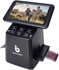 BEONEGLOBAL Clearscan S5 Film Scanner High-Resolution Film&Slide Scanner with 5” LCD – Convert 135, 126, 110 Super8 Negatives and Slides to 24MP Digital JPEG Photos Quickly
