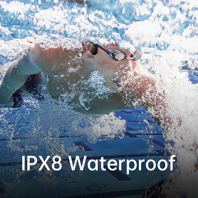 Bone Conduction Earphones Bluetooth Wireless IPX8 Waterproof MP3 Player Hifi Ear-Hook Headphone with Mic Headset for Swimming