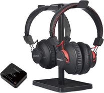 Avantree HT41899 Dual Bluetooth 5.0 Wireless Headphones for TV Watching (Set of 2) with Transmitter (Optical AUX RCA) & Headset Stand, Individual Volume Control, 40Hrs Playtime, Plug N Play, No Delay
