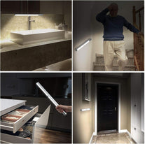 BLS LED Closet Light Battery Operated, T401 Super Bright Wireless under Cabinet Lighting | Motion Sensor Light | Large 4500Mah Rechargeable Battery Powered | 6000K White Glow | 180 Days Battery Time