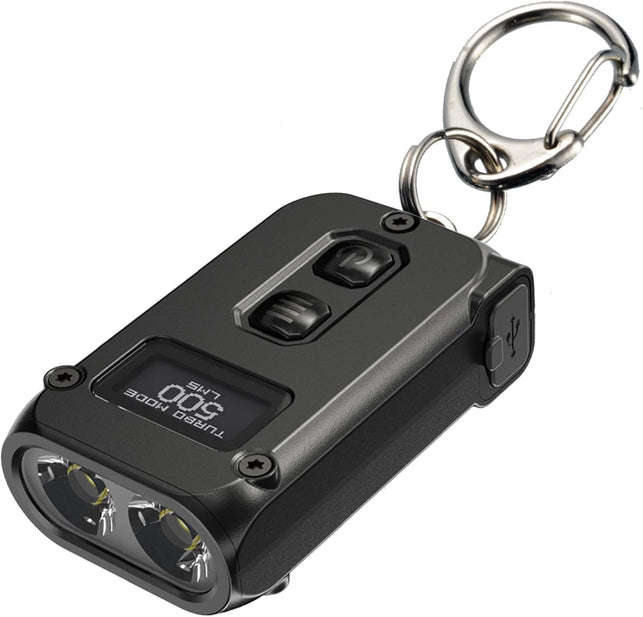 NITECORE TINI 2 Dual LED Rechargeable Keychain Light - 500 Lumen (Black)