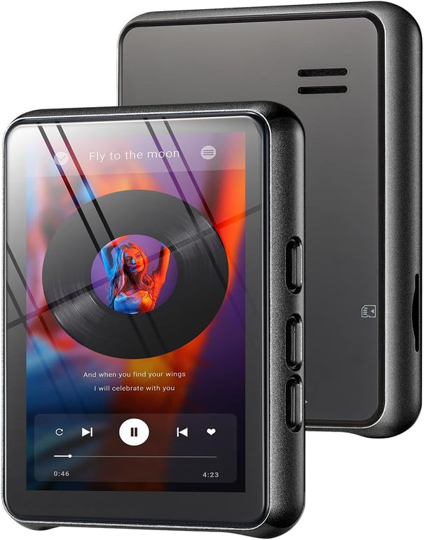 64GB MP3 Player Bluetooth 5.3 Touch Screen Music Player Portable Mp4 Player with Speakers High Fidelity Lossless Sound Quality 2.4 Inch Mp3 FM Radio Recording E-Book