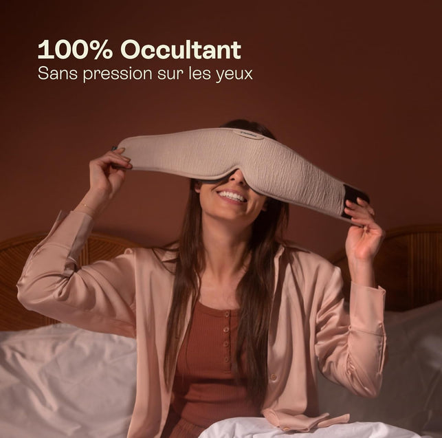 Hoomband Ultimate | Wireless Sleep Headphones Bluetooth 5.2 | 100% Blackout Mask | Sound Therapy, Free Hypnotic Stories, Meditation, White Noise | Adjustable Headband | Magnetic Cable