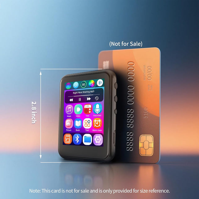 MP3 Player with Bluetooth 5.4,Kids Portable Music Player with Speaker,Fm Radio,Voice Recorder,Touchscreen MP3 Player with Earphones,Built-In Micro SD Card Slot,Supports up to 512GB Expand