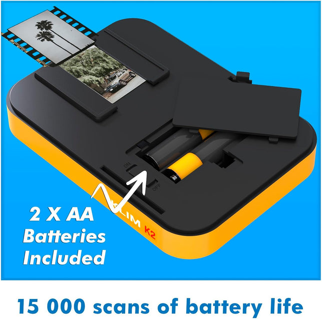 KLIM K2 Mobile Film Scanner 35Mm + New + Positive & Negative Scanner + Slide Scanner + Photo Scanner + 35Mm Color Film Developing Kit Essential + Your Own 35Mm Film Developing Service at Home