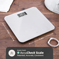 Accucheck Digital Body Weight Scale from Greater Goods, Patent Pending Technology (Ash Grey)
