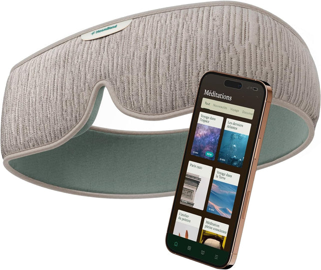 Hoomband Ultimate | Wireless Sleep Headphones Bluetooth 5.2 | 100% Blackout Mask | Sound Therapy, Free Hypnotic Stories, Meditation, White Noise | Adjustable Headband | Magnetic Cable