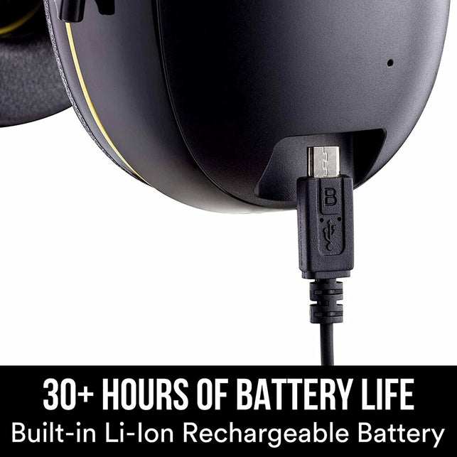 3M Worktunes Connect Hearing Protector with Bluetooth Wireless Technology, 24 Db NRR, Hearing Protection Safety Earmuffs,Black