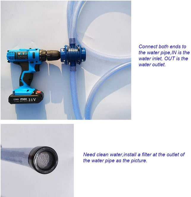 Becho Newest Portable Miniature Self-Priming Powered Pump Centrifugal Household Small Water Pump Drill Pump