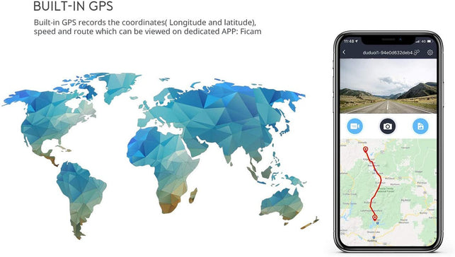 COOAU 1080P FHD Built-In GPS Wi-Fi Dash Cam, Front and inside Car Camera Recorder with Infrared Night Vision, Sony Sensor, Supercapacitor, 4 IR Leds,G-Sensor, Parking Mode, Loop Recording (D30)