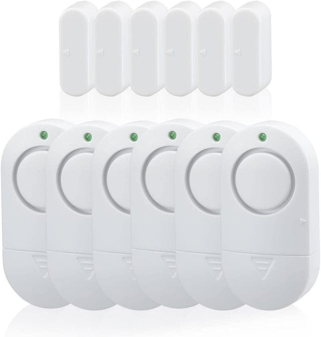 Door Window Alarm, Toeeson 120 DB Window Alarms for Home, White Pool Door Alarms for Kids Safety