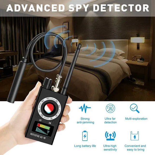 K18 Multi-Function Anti-Candid Cam Wireless Lens Device Finder 1Mhz-6.5Ghz GSM Audio Bug Finder GPS Signal RF Tracker Detect