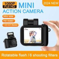 New Monoreflexes Style Mini Camera CMOS with Flash Lamp and Battery Dock Portable Video Recorder DV 1080P with LCD Screen