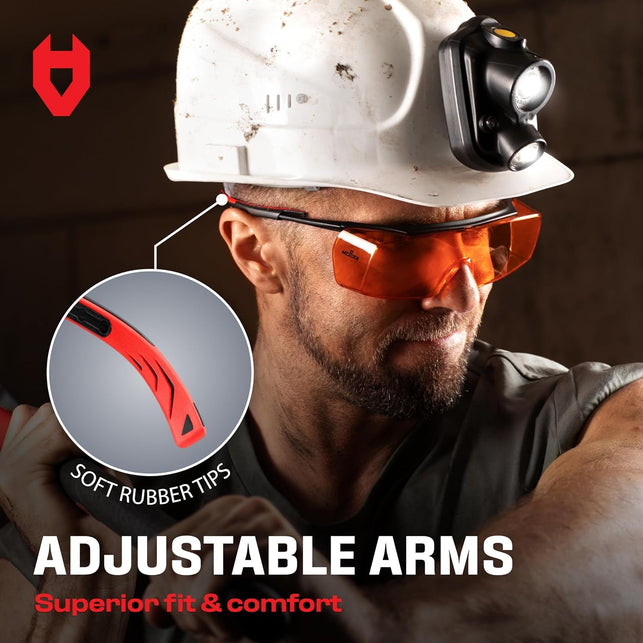 Nocry Blue Light Blocking over Glasses Safety Glasses with 100% UV Protection — Perfect UV Glasses for UV Light Protection with Anti-Fog & Anti-Scratch Lenses; ANSI Z87.1 Certified