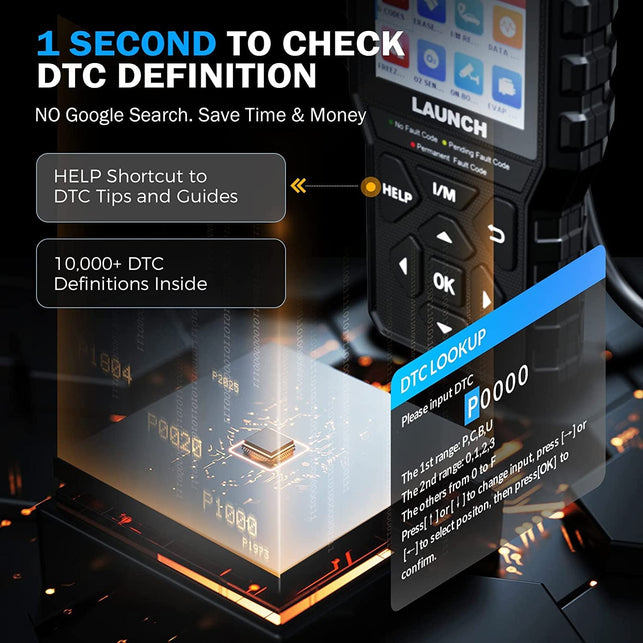 LAUNCH OBD2 Scanner CR529 One-Click I/M, Full OBDII Code Reader, 5 Years Quality Backup, F Ree Lifetime Update Diagnostic Scan Tool, Clear Codes, Check Engine Light for Diyers with Cars after 1996