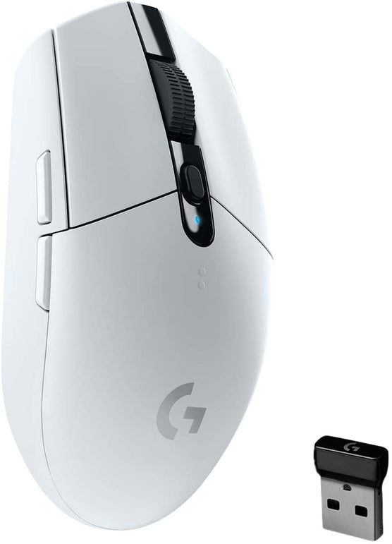 Logitech G305 LIGHTSPEED Wireless Gaming Mouse, Hero 12K Sensor, 12,000 DPI, Lightweight, 6 Programmable Buttons, 250H Battery Life, On-Board Memory, Pc/Mac - White