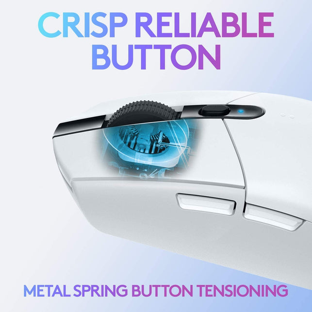 Logitech G305 LIGHTSPEED Wireless Gaming Mouse, Hero 12K Sensor, 12,000 DPI, Lightweight, 6 Programmable Buttons, 250H Battery Life, On-Board Memory, Pc/Mac - White