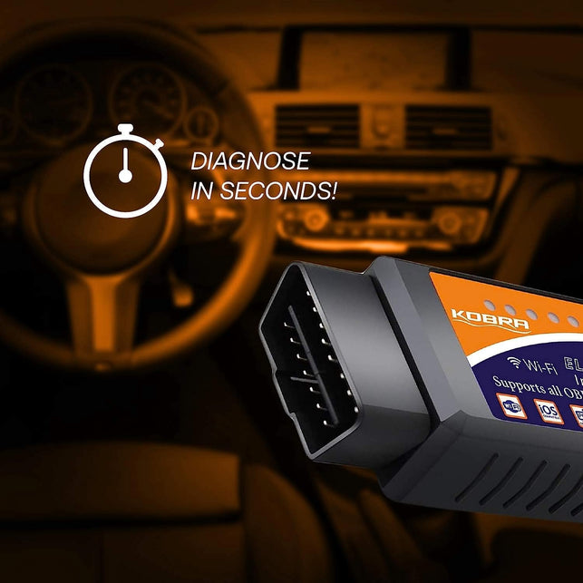 OBD2 Scanner & WIFI Car Code Reader – Clears Check Engine Light Instantly – Diagnose 3000 Car Codes - Wireless Car Diagnostic Scanner – Auto Scanner for 1996+ Vehicles (Ios & Android Devices Only) (1)