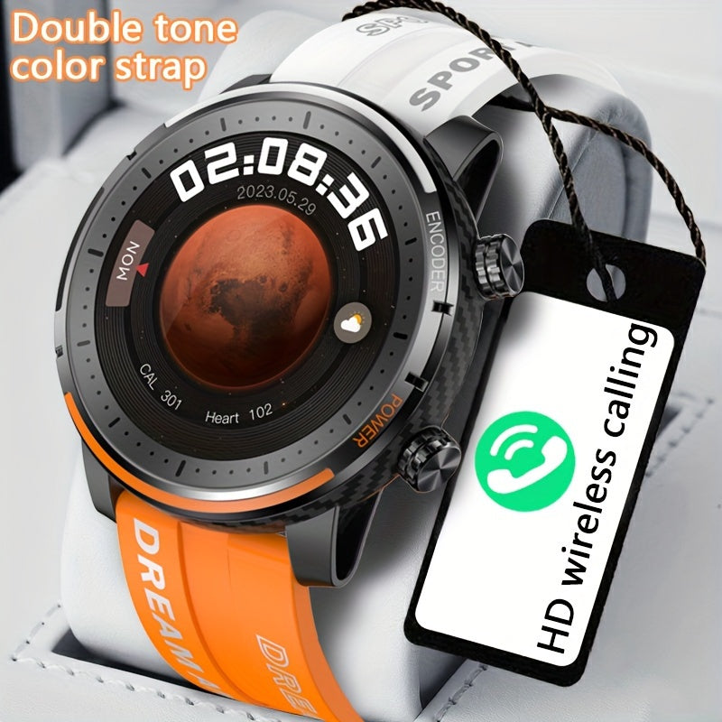 Men Sports Smartwatch SMS Reminder Answermake Calls Outdoor Sports Watch Fitness Tracker Pedometer Wireless Music Minimalist Sports Style Etc  Compatible With Android Double Tone Color Strap