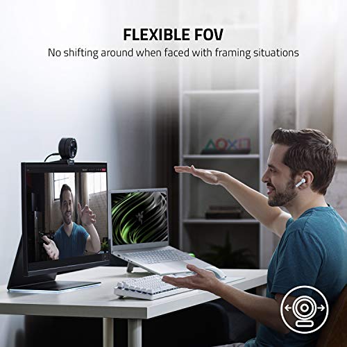 Razer Kiyo Pro Streaming Webcam: Full HD 1080p 60FPS - Adaptive Light Sensor - HDR-Enabled - Wide-Angle Lens with Adjustable FOV - Works with Zoom/Teams/Skype for Conferencing and Video Calling