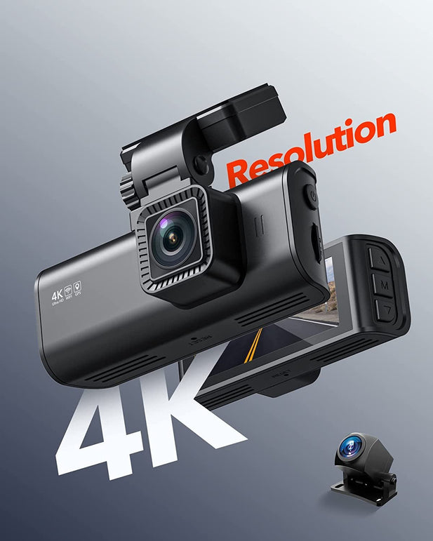 REDTIGER F7N 4K Dual Dash Cam Built-In Wifi GPS Front 4K/2.5K and Rear 1080P Dual Dash Camera for Cars,3.16 Inch Display,170 Deg Wide Angle Dashboard Camera Recorder,Support 256GB Max