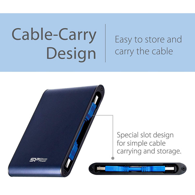 Silicon Power 1TB Rugged Armor A80 IPX7 Shockproof, Waterproof USB 3.0 2.5 Inch Military Grade External Portable Hard Drive for PC, Mac, Xbox One, Xbo