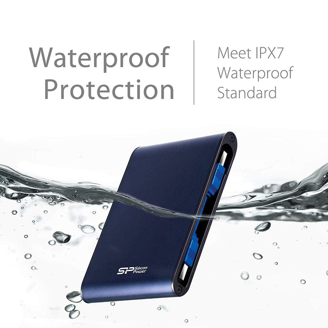 Silicon Power 1TB Rugged Armor A80 IPX7 Shockproof, Waterproof USB 3.0 2.5 Inch Military Grade External Portable Hard Drive for PC, Mac, Xbox One, Xbo