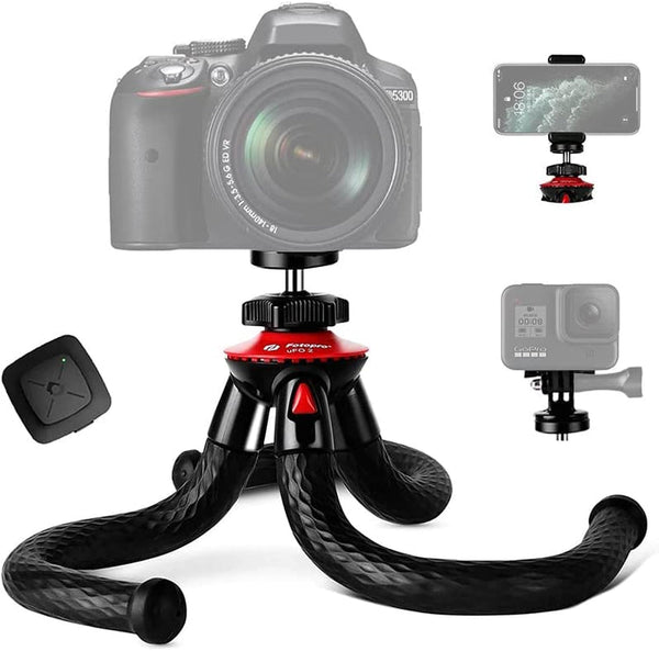 Tripod for Iphone, Fotopro Flexible Camera Tripod with Remote for