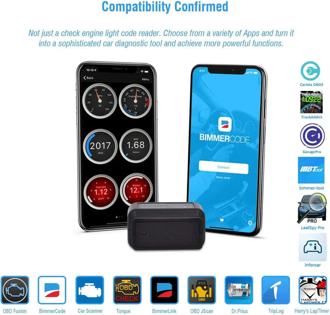 Veepeak Obdcheck BLE Bluetooth OBD II Scanner Auto Diagnostic Scan Tool for Ios & Android, Bluetooth 4.0 Car Check Engine Light Code Reader