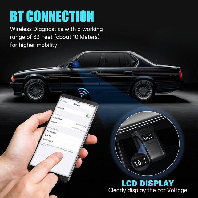 XTOOL Anyscan A30M Wireless BT OBD2 Scanner (NO Update Fee) for Android & Ios, 2023 Newest Bi-Directional Scan Tool with All Systems Diagnostics, 21 Services, ABS Bleeding, Upgraded Ver. of A30, A30D