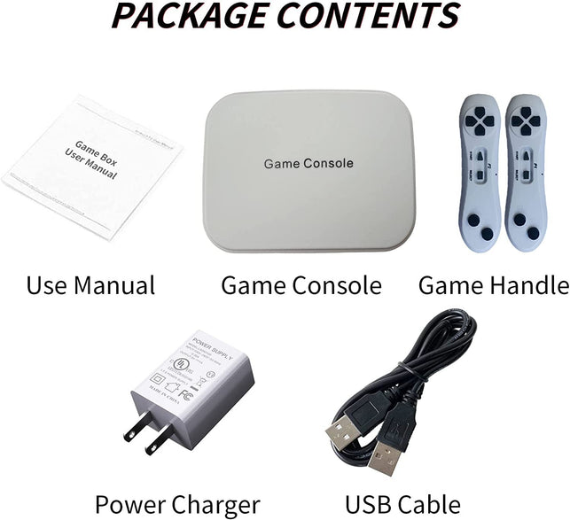 YRPRSODF TV Game Console Built in 883 Games, Retro Video Game Machine with 2.4G Wireless Handheld Gamepad Somatosensory Control, HDMI USB Plug and Play, Kid & Adult Interactive& Puzzle Game,Grey