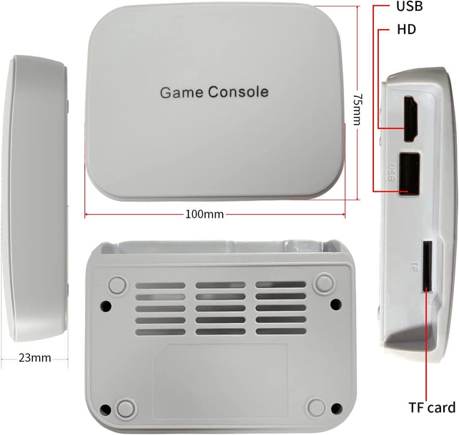 YRPRSODF TV Game Console Built in 883 Games, Retro Video Game Machine with 2.4G Wireless Handheld Gamepad Somatosensory Control, HDMI USB Plug and Play, Kid & Adult Interactive& Puzzle Game,Grey