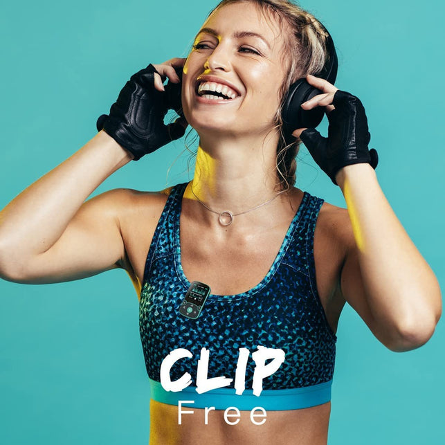 32GB MP3 Player with Clip,Agptek Bluetooth 5.0 Lossless Sound with FM Radio, Voice Recorder for Sport Running, Supports up To128Gb TF Card,Blue - The Gadget Collective