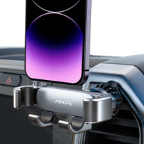 AINOPE Car Phone Holder Mount 2022 Upgraded Gravity Car Phone Mount with Newest Air Vent Clip Auto Lock Hands Free Cell Phone Holder Mount for Car Compatible for iPhone 14 Pro Max 13 12 Sliver - The Gadget Collective