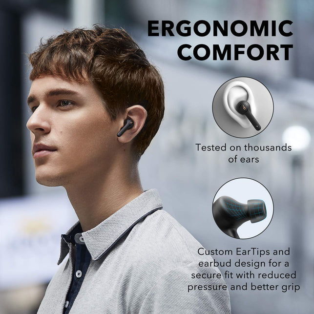 Anker Soundcore Life P2 True Wireless Earbuds with 4 Microphones, CVC 8.0 Noise Reduction, Graphene Drivers for Clear Sound, USB C, 40H Playtime, IPX7 - The Gadget Collective