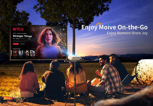 Anpiu Projector with WiFi, 2023 Upgrade 9000L [100" Projector Screen Included] Projector for Outdoor Movies, 1080P Supported Mini Projector Compatible with TV Stick, iOS, Android, PS5 - The Gadget Collective