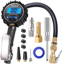 Astroai Digital Tire Inflator with Pressure Gauge, 250 PSI Air Chuck and Compressor Accessories Heavy Duty with Rubber Hose and Quick Connect Coupler Car Accessories for 0.1 Display Resolution - The Gadget Collective