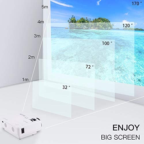 Auking Mini Projector Portable Video-Projector,55000 Hours Multimedia Home Theater Movie ,Compatible with Full HD 1080P HDMI,VG - The Gadget Collective