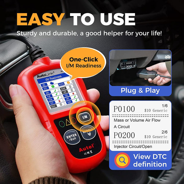 Autel Professional OBD2 Scanner AL319 Code Reader, Enhanced Check and Reset Engine Fault Code, Live Data, Freeze Frame, CAN Car Diagnostic Scan Tools for All OBDII Vehicles after 1996, 2023 Upgraded - The Gadget Collective