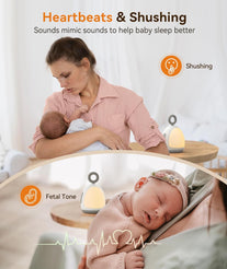 Dreamegg Baby Sound Machine, Portable Sound Machine for Sleeping with Night Light, Brown Noise, Lullaby, Child Lock, White Noise Machine Baby Sleep Soother for Home Travel Nursery Baby Registry Search