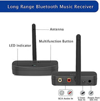 Besign BE-RCA Long Range Bluetooth Audio Adapter, Hifi Wireless Music Receiver, Bluetooth 5.0 Receiver for Wired Speakers or Home Music Streaming Stereo System, Black - The Gadget Collective