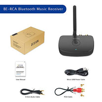 Besign BE-RCA Long Range Bluetooth Audio Adapter, HiFi Wireless Music Receiver, Bluetooth 5.0 Receiver for Wired Speakers or Home Music Streaming Stereo System, Black - The Gadget Collective