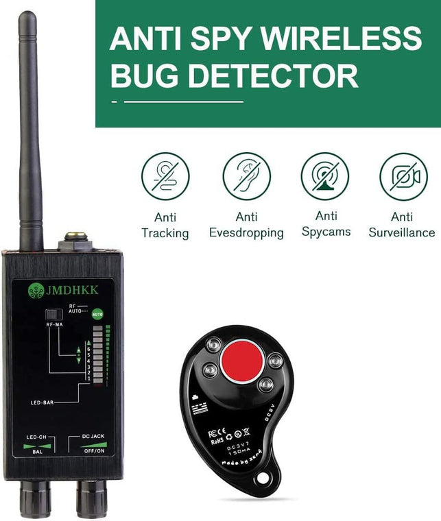 Bug Detector, Hidden Camera Detectors ,Anti Spy Detector ,RF Detector, GPS Detector anti Tracking Strong Magnetic Detector for GPS Tracker Listening Device Hidden Camera Finder in Office, Car, Meeting - The Gadget Collective